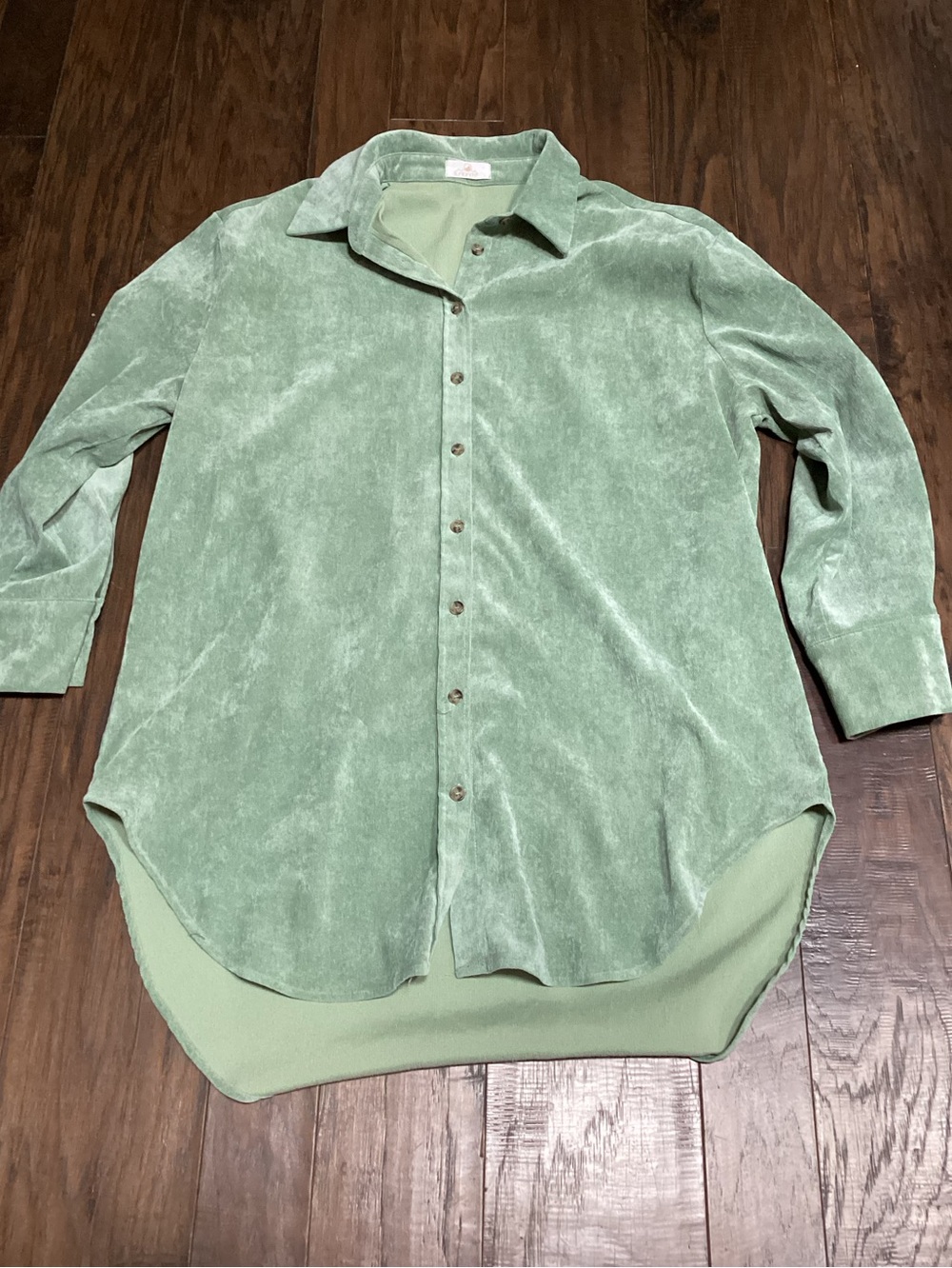 Casual Button-Down Shirt in Sage Green